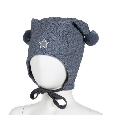 Kivat Knytelue ull 396L-79 Slate Grey med Stjerne Slate Grey  79 - Kivat