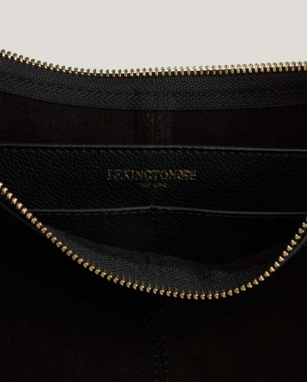 Slouchy ssemsket mini skulderveske, sort