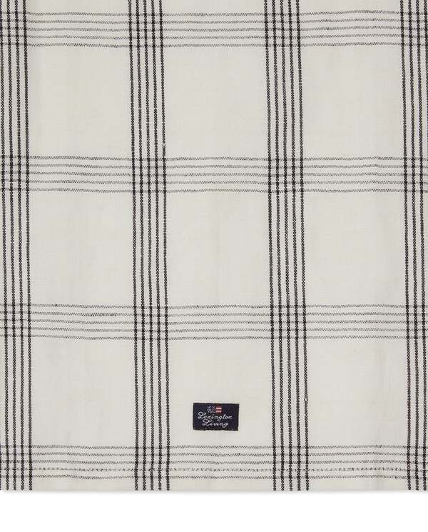 Rutet kjøkkenhåndkle i Linblanding