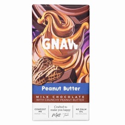 Crunchy Peanut Butter Milk Chocolate Bar 80g ikke relevant - Gnaw