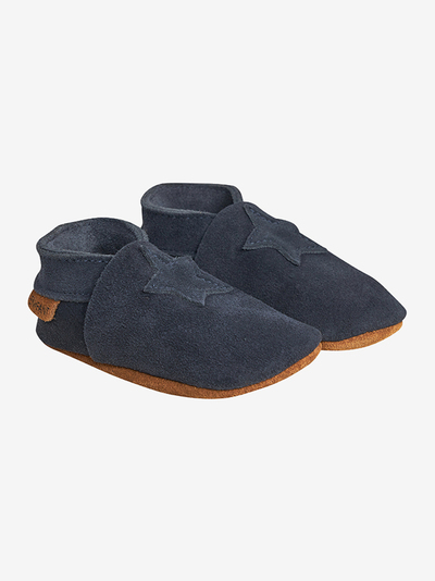 MINYMO ELASRIC SLIPPER SUEDE Blue night - En Fant