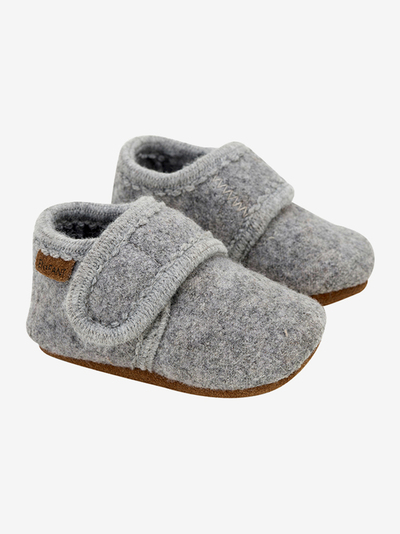 EN FANT WOOL SLIPPERS GREY MELANGE - En Fant