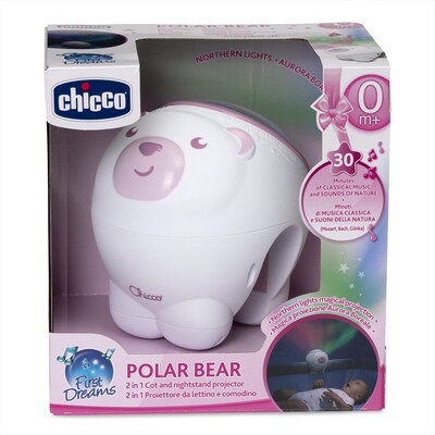 Chicco Polar Bear Projector Lys Rosa  Rosa - Chicco