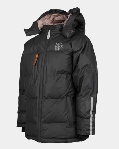 Kattnakken Bobleregnjakke Sludd Junior Kattesvart - Kattnakken