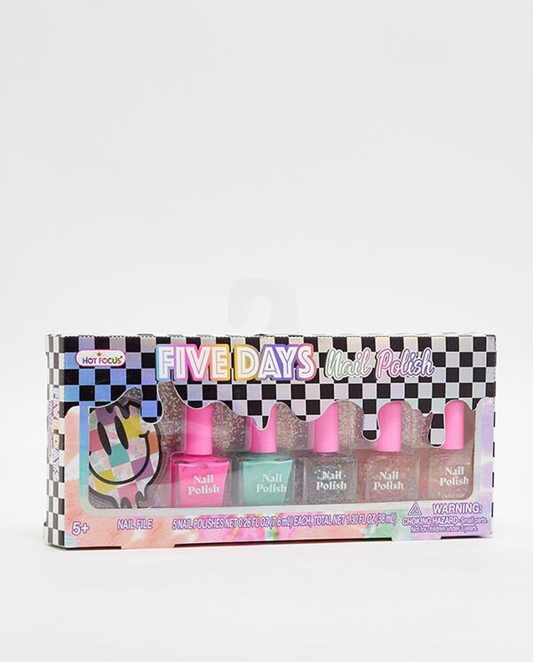 Hot Focus Fem Dager Neglelakk m/ neglefil