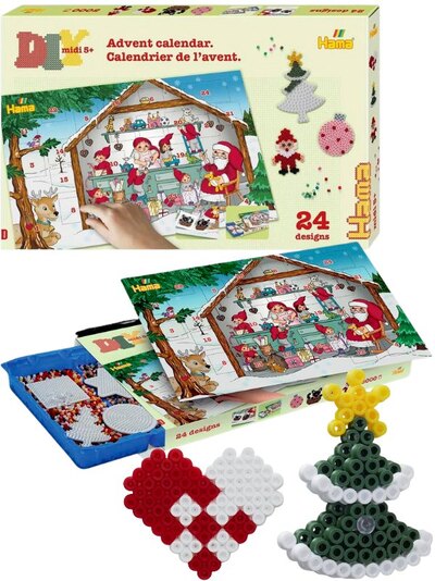 Hama Midi Julekalender med 5000 perler og tilbehør advent kalender - Hama