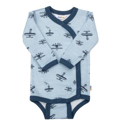 JOHA OMSLAGSBODY ULL/BAMBUS Lys blå - Joha