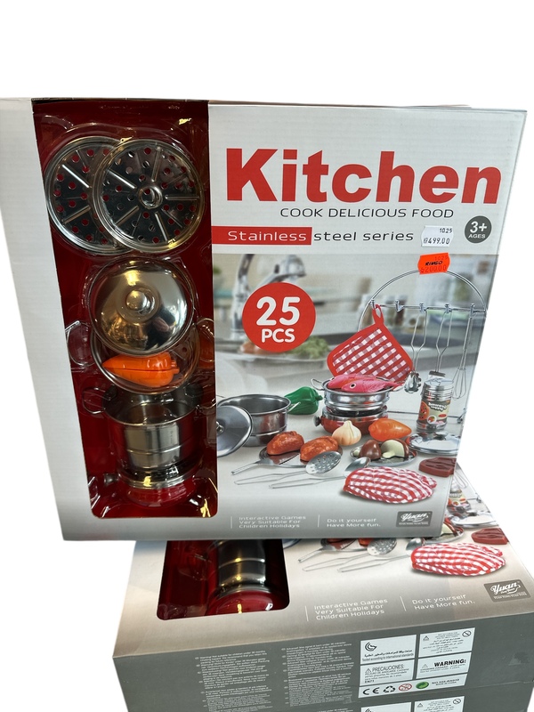 Kjøkkensett i stål - 25 deler