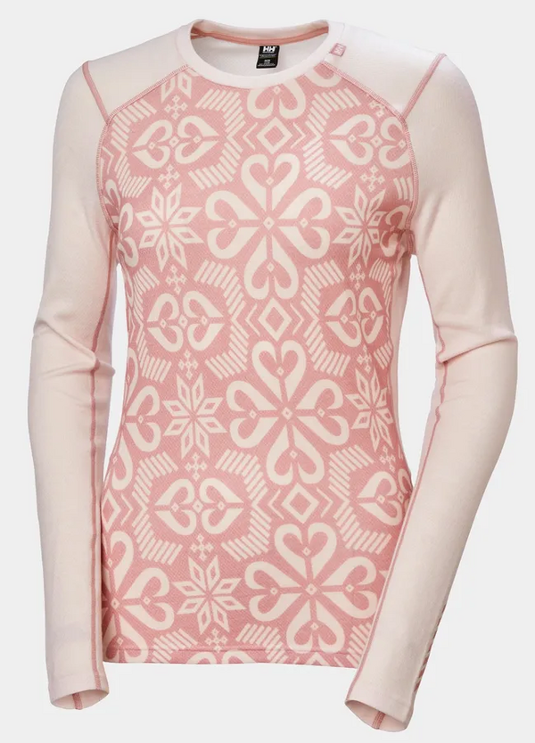 hh LIFA® Merino Midweight Graphic Long-Sleeve Crew Base Layer Dame