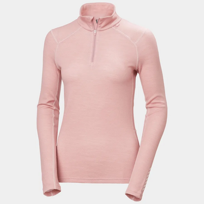 hh LIFA® Merino Midweight Half-Zip Base Layer Dame Pink salt - Helly Hansen