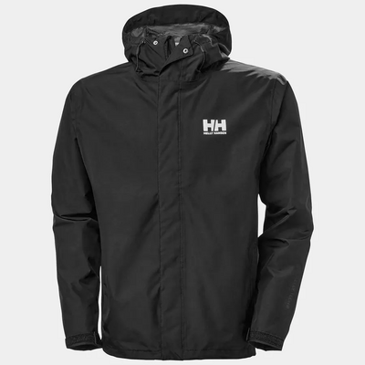 hh Seven J Rain Jacket Herre  Svart - Helly Hansen