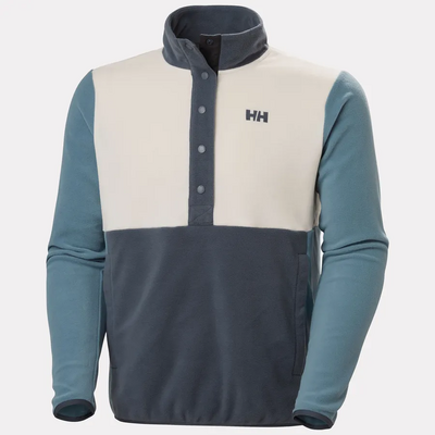 hh Daybreaker Snap Fleece Pullover Herre Washed Navy - Helly Hansen