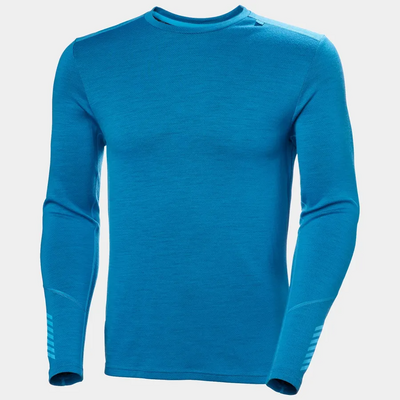 hhLIFA® Merino Midweight Crew Base Layer Herre Neptune blue - Helly Hansen