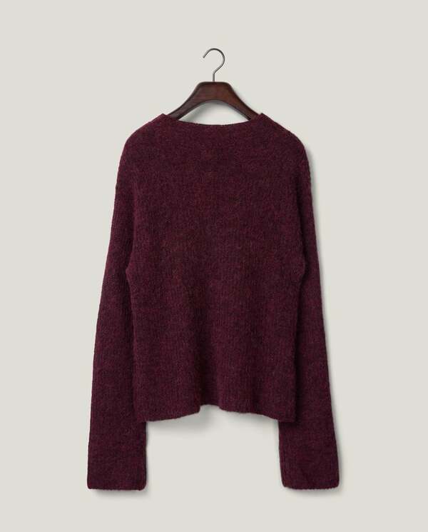 Alpakablanding mock neck genser