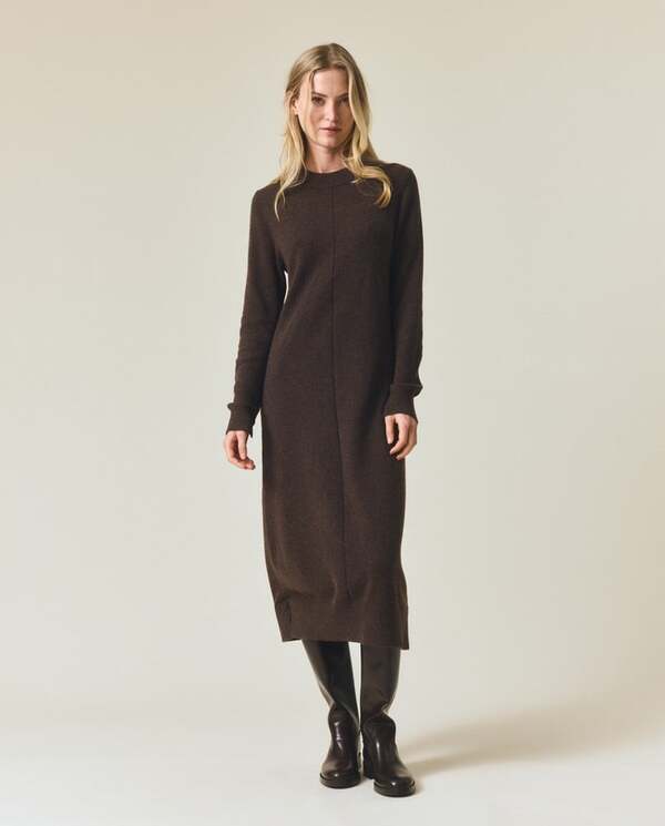 Strikket midikjole med rett passform