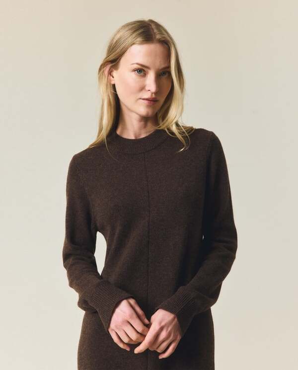 Strikket midikjole med rett passform