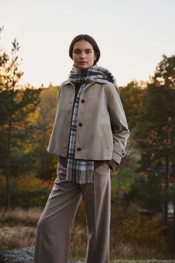 Skjerf i resirkulert ullblanding