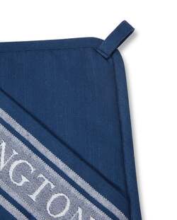 Icons gryteholder med jaquardstjerne, blå/hvit