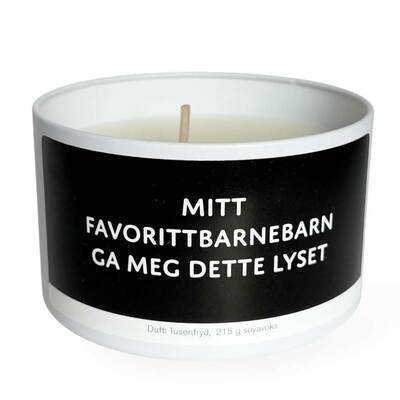 Duftlys  Mitt favorittbarnebarn ga meg dette lyset - Happystar