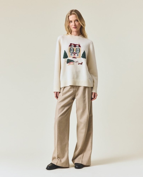 Strikket Julegenser i Merinoull