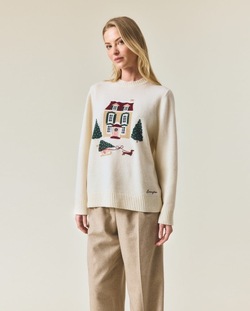 Strikket Julegenser i Merinoull