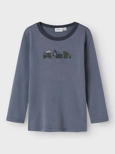 NMMWILLOW WOOL LS TOP Folkstone Gray WORKING MACHINES - Name It