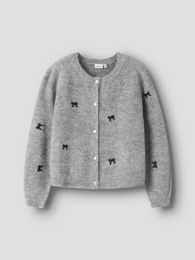 NKFRIFEY LS KNIT CARDIGAN GREY MELANGE - Name It