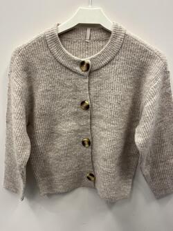 KOGCAMILLA O-NECK L/S CARDIGAN KNT Pumice Stone Melange - Kids Only 