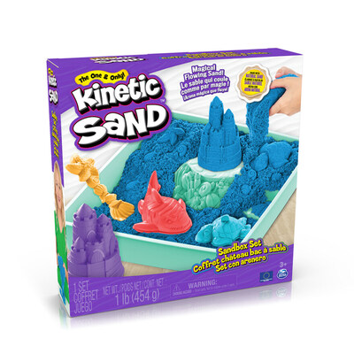 Kinetic Sand Sandbox Set - Blå Blå - Kinetic sand
