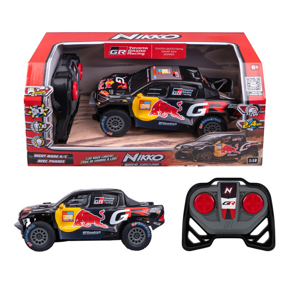 Nikko Dakar Toyota Gazoo Racing Dakar 2024 Moraes 1:18 RC m/ lys