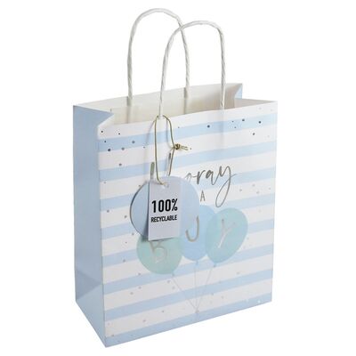 GAVEPOSE BABY BOY 21X25X10CM Gavepose Baby Boy - PAPIRKOMPANIET