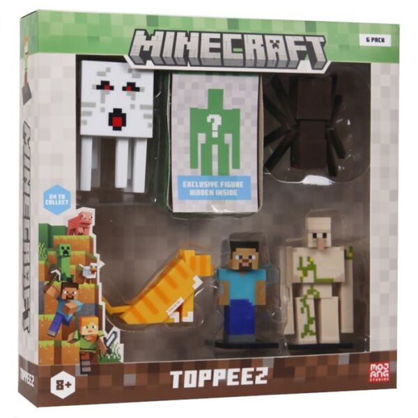 MINECRAFT 3D TOPPEEZ 6 PACK DELUXE BOKS