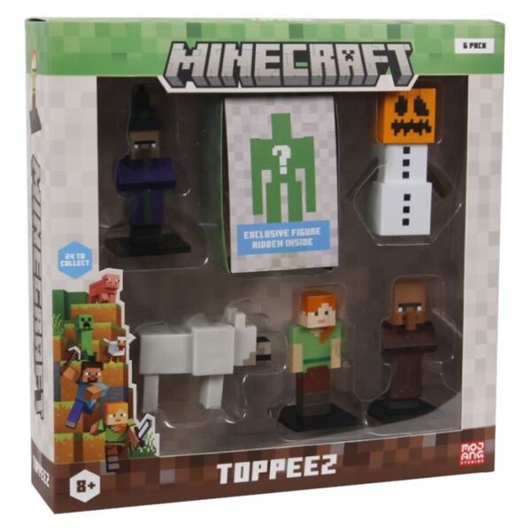 MINECRAFT 3D TOPPEEZ 6 PACK DELUXE BOKS
