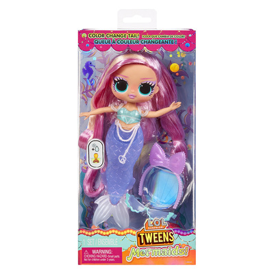 L.O.L. Tweens Mermaid Doll Rosa/lyst hår, mørk lilla hale - L.O.L