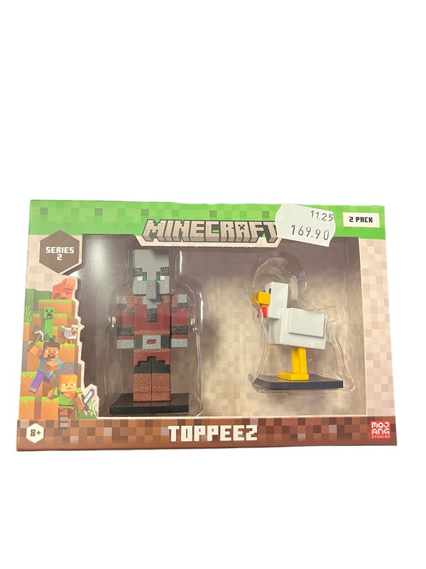MINECRAFT 3D 6 CM FIGURE 2 PACK WINDOW BOX ASST