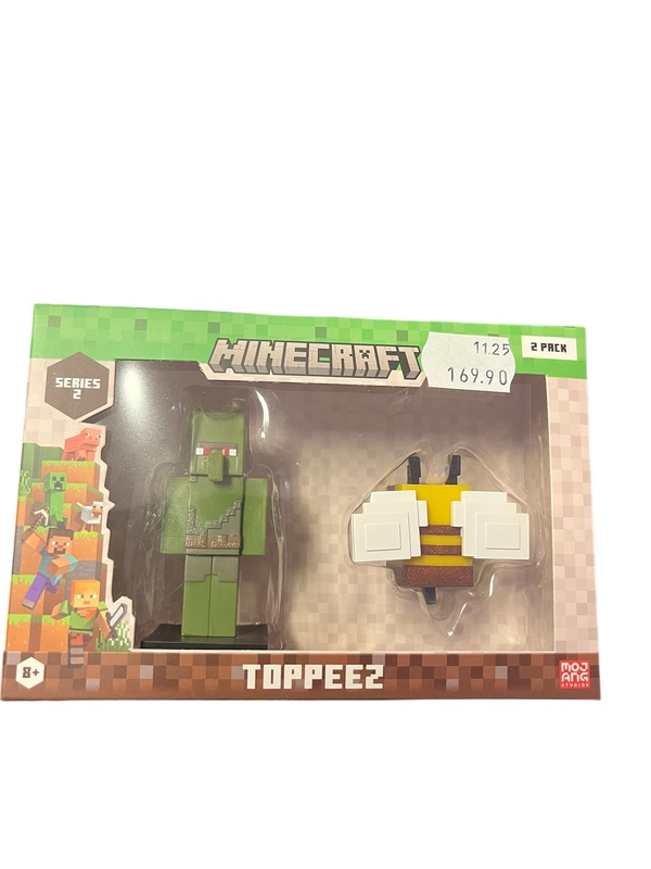 MINECRAFT 3D 6 CM FIGURE 2 PACK WINDOW BOX ASST