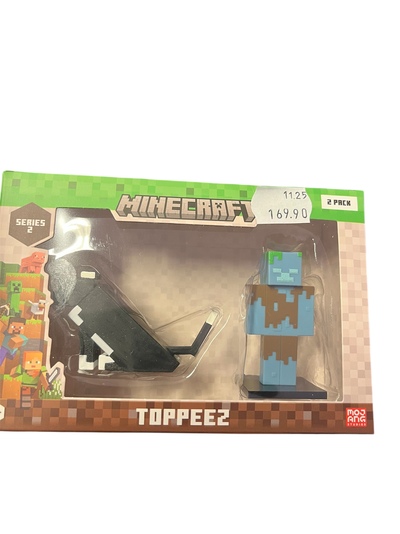 MINECRAFT 3D 6 CM FIGURE 2 PACK WINDOW BOX ASST Toppezz 6 - Minecraft