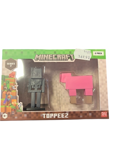 MINECRAFT 3D 6 CM FIGURE 2 PACK WINDOW BOX ASST Toppeez 7 - Minecraft