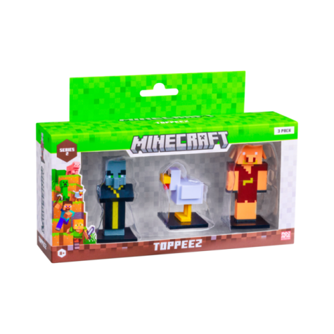 MINECRAFT 3D 6 CM FIGURE 3 PACK WINDOW BOX ASST