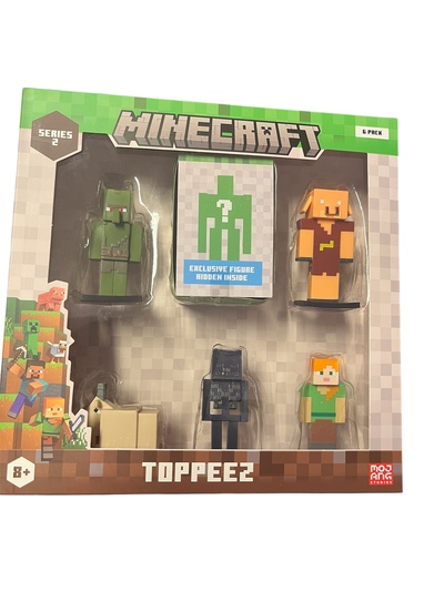 MINECRAFT 3D 6 CM FIGURE 6 PACK DELUXE BOX ASST Nr.3 - Minecraft