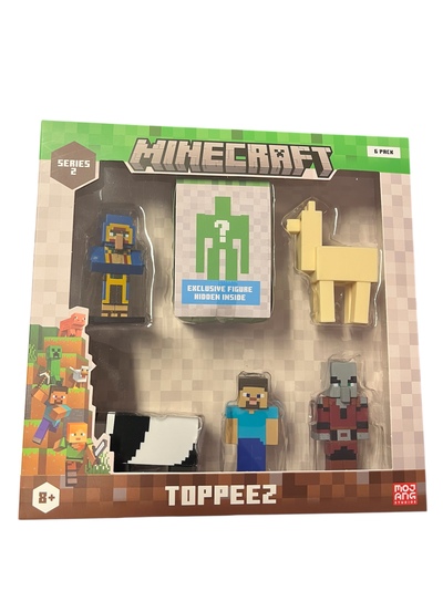 MINECRAFT 3D 6 CM FIGURE 6 PACK DELUXE BOX ASST Nr.4 - Minecraft