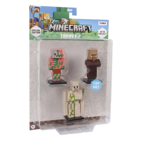 MINECRAFT 3D SPECIAL EDITION FIGURE 3 PACK BLISTER