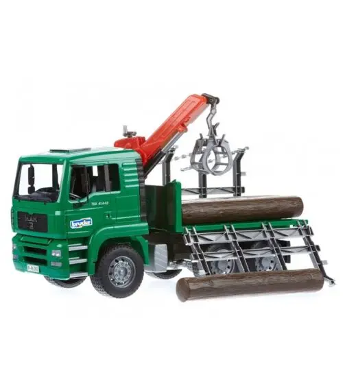 Bruder MAN Timber Truck - tømmerbil med gripeklo og 3 tømmerstokker - 02769
