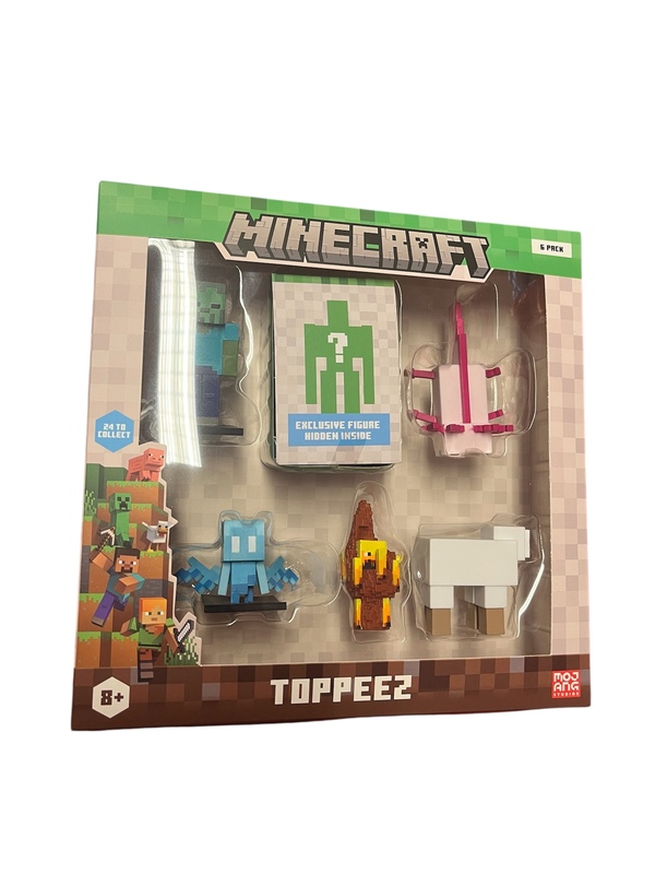 MINECRAFT 3D TOPPEEZ 6 PACK DELUXE BOKS