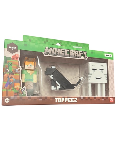 MINECRAFT 3D 6 CM FIGURE 3 PACK WINDOW BOX ASST Nr.5 - Minecraft