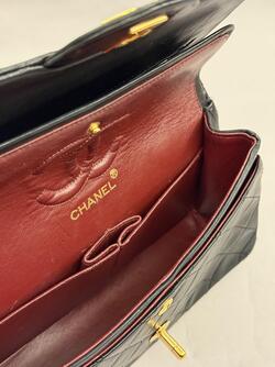 Chanel Double Classic Flap Small  Svart - Chanel