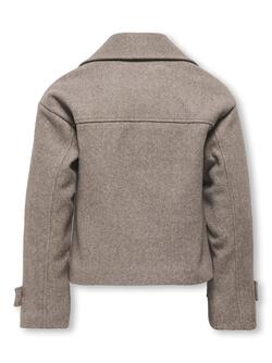KOGADINA L/S A-SHAPE PEACOAT JACKET Taupe Gray Melange - Kids Only 