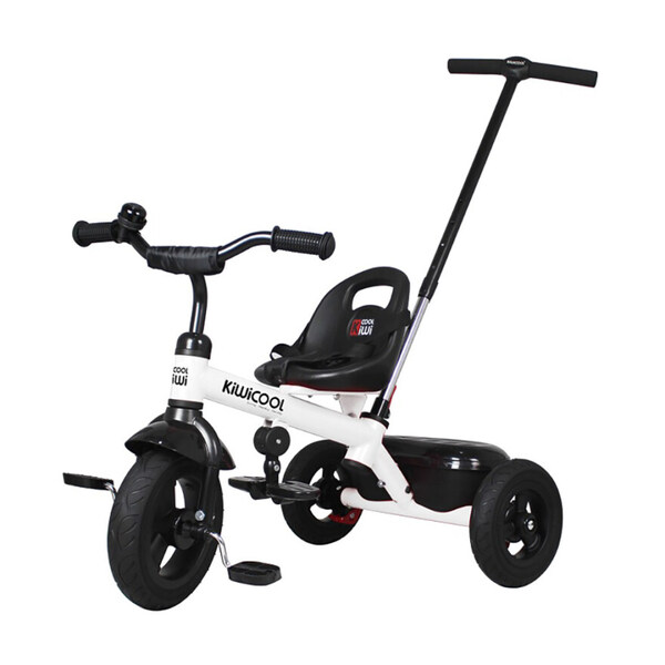 Trehjulssykkel m/styrestang hvit