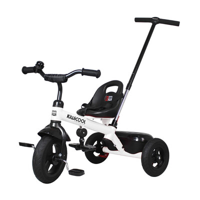 Trehjulssykkel m/styrestang hvit trehjulssykkel - Kiwi Cool