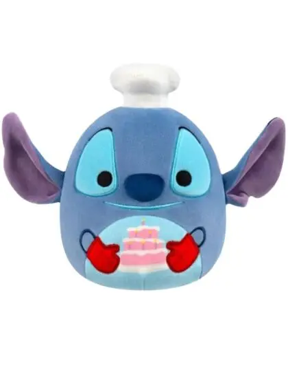 Squishmallows Disney Stitch kosepute med kake - 20 cm
